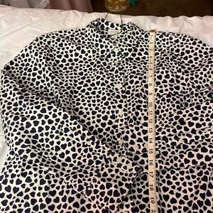 J crew heart blouse. Like new.